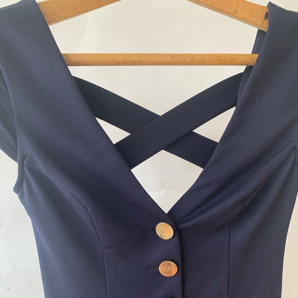 Navy blue romper